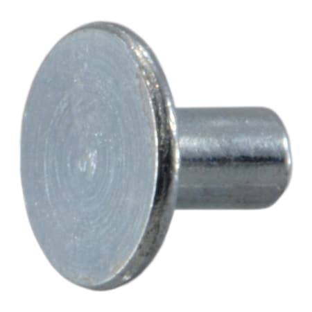 Midwest Fastener Tinner Rivet, Flat Head, 0.24" Dia., Steel Body, 120 PK 62203